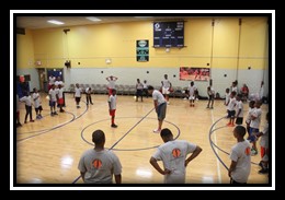 Picture of kids attending the basketball camp